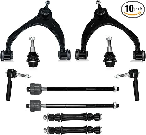 Front Upper Control Arm Lower Ball Joint Sway Bar Tie Rod End Link#K623125 K623126#10pcs Suspension Replacement for Silverado1500 Sierra1500 Tahoe Suburban Yukon Escalade ESV