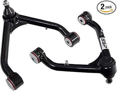 Front Upper Control Arms, 2-4\" Lift Tubular Ball Joint Kit Compatible with 1999-2006 Silverado 1500 Sierra 4WD 4X4 RWD with 6-lug Wheels (Pair)