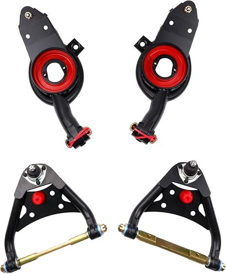1965-1970 Chevy Car Tubular Upper&Lower Control Arms For 65-70 Impala/Bel Air/Biscayne/Brookwood/Capric, Black