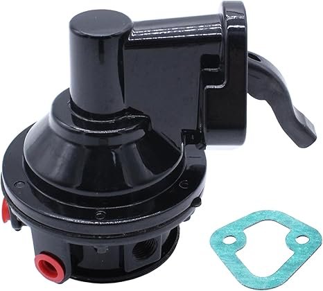 SBC Black Mechanical Fuel Pump 6 PSI 1/4” NPT Inlet/Outlet Compatible with Chevy SB 262-400,V8 Engine