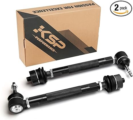 KSP Heavy Duty Tie Rods for 1999-2007 Chevy GMC Silverado Sierra 1500 2500, 0-6\" Adjustable Tie Rod Ends Kit Fit Escalade Avalanche Suburban Tahoe Yukon 4x4 Trucks Only, 2PCS Front Lower Tie Rod Links