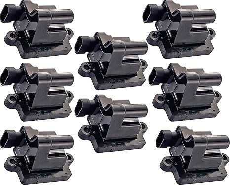 ENA Square D581 Ignition Coils Pack 4.8L 5.3L 6.0L Compatible with Chevy Avalanche Silverado Tahoe GMC Sierra Yukon 1500 2500 3500 Hummer H2 Cadillac Escalade V8 Replace for UF271 C1208 Set of 8