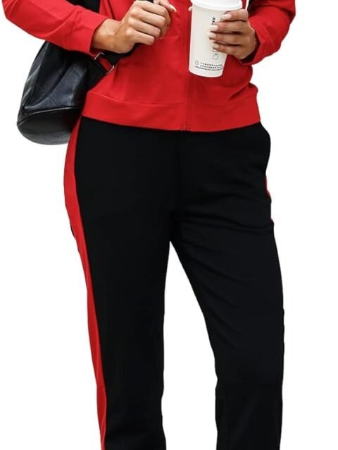 Marvmys Women\'s Tracksuit Set 2 Piece Sweatsuit Outfits Long Sleeve Zip Up Lounge Jogger Set with Pocket